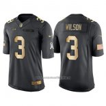 Camiseta NFL Gold Anthracite Seattle Seahawks Wilson Salute To Service 2016 Negro