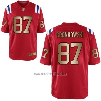 Camiseta NFL Gold Game New England Patriots Gronkowski Rojo