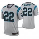 Camiseta NFL Legend Carolina Panthers 22 Christian Mccaffrey Inverted Gris