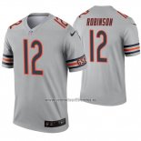 Camiseta NFL Legend Chicago Bears 12 Allen Robinson Inverted Gris