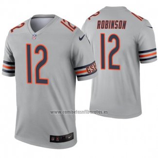 Camiseta NFL Legend Chicago Bears 12 Allen Robinson Inverted Gris