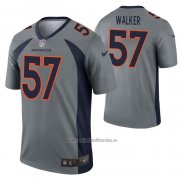 Camiseta NFL Legend Denver Broncos Demarcus Walker Inverted Gris