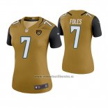 Camiseta NFL Legend Jacksonville Jaguars Nick Foles Mujer Oro Color Rush