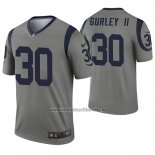 Camiseta NFL Legend Los Angeles Rams 30 Todd Gurley Ii Inverted Gris