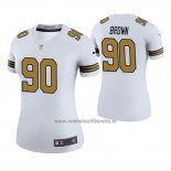 Camiseta NFL Legend Mujer New Orleans Saints Malcom Brown Blanco Color Rush