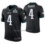 Camiseta NFL Legend Philadelphia Eagles Jake Elliott Negro Super Bowl Lii Champions Color Rush