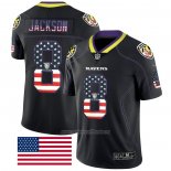 Camiseta NFL Limited Baltimore Ravens Jackson Rush USA Flag Negro