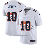 Camiseta NFL Limited Denver Broncos Jeudy Logo Dual Overlap Blanco