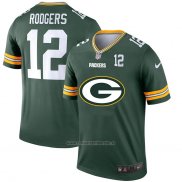 Camiseta NFL Limited Green Bay Packers Rodgers Big Logo Number Verde