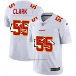 Camiseta NFL Limited Kansas City Chiefs 55 Clark Logo Dual Overlap Blanco