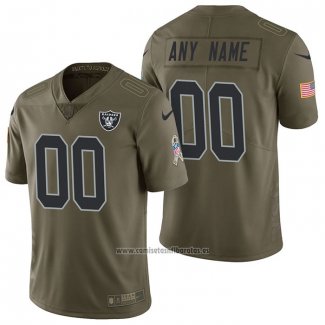 Camiseta NFL Limited Las Vegas Raiders Personalizada 2017 Salute To Service Verde