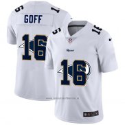 Camiseta NFL Limited Los Angeles Rams Goff Logo Dual Overlap Blanco