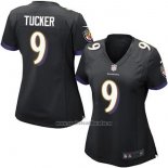 Camiseta NFL Limited Mujer Baltimore Ravens 9 Justin Tucker Alternate Negro