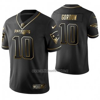 Camiseta NFL Limited New England Patriots Josh Gordon Golden Edition Negro