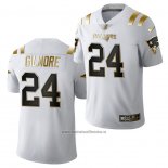 Camiseta NFL Limited New England Patriots Stephon Gilmore Golden Edition 2020 Blanco