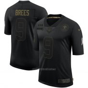 Camiseta NFL Limited New Orleans Saints Brees 2020 Salute To Service Negro