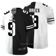 Camiseta NFL Limited New Orleans Saints Brees White Black Split