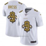Camiseta NFL Limited New Orleans Saints Bress Logo Dual Overlap Blanco