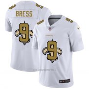 Camiseta NFL Limited New Orleans Saints Bress Logo Dual Overlap Blanco