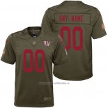 Camiseta NFL Limited Nino New York Giants Personalizada Salute To Service Verde