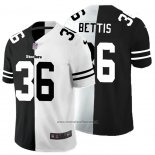 Camiseta NFL Limited Pittsburgh Steelers Bettis Black White Split
