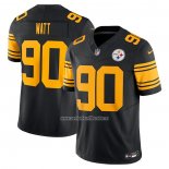 Camiseta NFL Limited Pittsburgh Steelers T.J. Watt Vapor F.U.S.E. Amarillo Negro