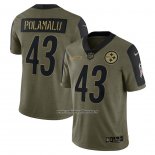 Camiseta NFL Limited Pittsburgh Steelers Troy Polamalu 2021 Salute To Service Retired Verde