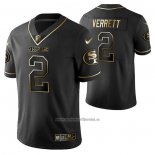 Camiseta NFL Limited San Francisco 49ers Jason Verrett Golden Edition Negro