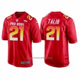 Camiseta NFL Pro Bowl Denver Broncos 21 Aqib Talib AFC 2018 Rojo