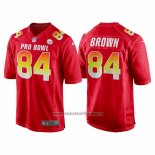 Camiseta NFL Pro Bowl Pittsburgh Steelers 84 Ntonio Brown AFC 2018 Rojo