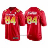 Camiseta NFL Pro Bowl Pittsburgh Steelers 84 Ntonio Brown AFC 2018 Rojo