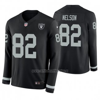 Camiseta NFL Therma Manga Larga Las Vegas Raiders Jordy Nelson Negro