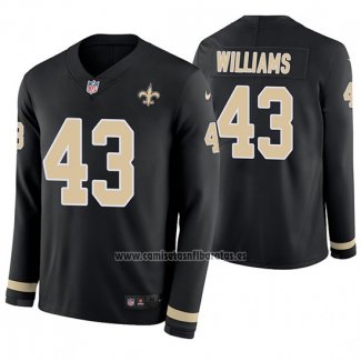 Camiseta NFL Therma Manga Larga New Orleans Saints Marcus Williams Negro