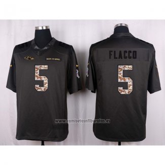 Camiseta NFL Anthracite Baltimore Ravens Flacco 2016 Salute To Service