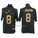 Camiseta NFL Anthracite Denver Broncos 8 Jackson Limited Gold Negro