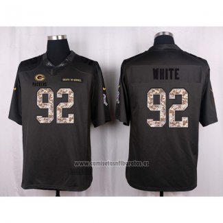 Camiseta NFL Anthracite Green Bay Packers White 2016 Salute To Service