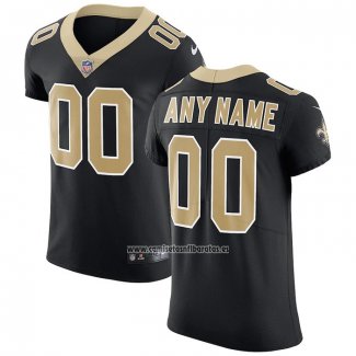 Camiseta NFL Elite New Orleans Saints Personalizada Vapor Untouchable Negro