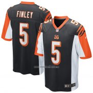 Camiseta NFL Game Cincinnati Bengals Ryan Finley Negro