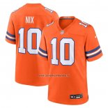 Camiseta NFL Game Denver Broncos Bo Nix Mile High Collection 1977 Throwback Naranja