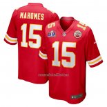 Camiseta NFL Game Kansas City Chiefs Patrick Mahomes Super Bowl LVIII Patch Rojo