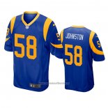 Camiseta NFL Game Los Angeles Rams 58 Clay Johnston Azul