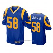 Camiseta NFL Game Los Angeles Rams 58 Clay Johnston Azul