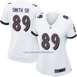 Camiseta NFL Game Mujer Baltimore Ravens Smith Sr Blanco