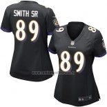 Camiseta NFL Game Mujer Baltimore Ravens Smith Sr Negro