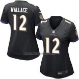 Camiseta NFL Game Mujer Baltimore Ravens Wallace Negro