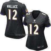 Camiseta NFL Game Mujer Baltimore Ravens Wallace Negro