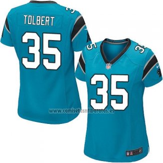 Camiseta NFL Game Mujer Carolina Panthers Tolbert Azul