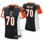 Camiseta NFL Game Mujer Cincinnati Bengals John Miller Negro