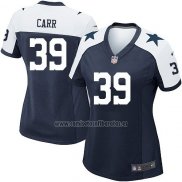 Camiseta NFL Game Mujer Dallas Cowboys Carr Azul Blanco