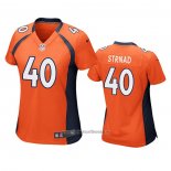 Camiseta NFL Game Mujer Denver Bronco Justin Strnads Naranja